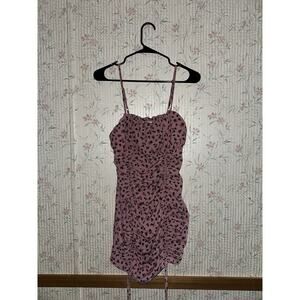 Floral Mini Dress Black and Pink Lottie Moss Size Small